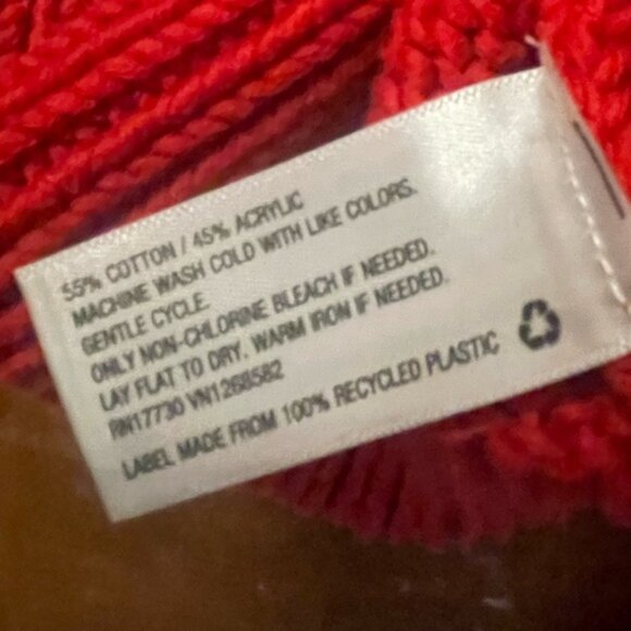 Isaac Mizrahi Red and Pink Striped Roll Neck Sweater - Picture 4 of 7